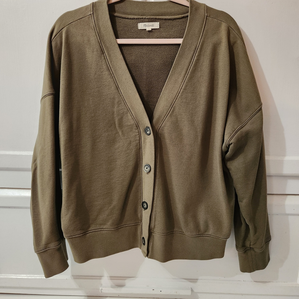 Madewell Olive Knit Cardigan